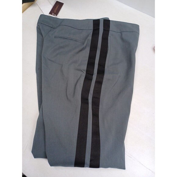 Hal Rubenstein Womens 14 Stretch Slacks Pants Straight Blue Stripe - Picture 5 of 8